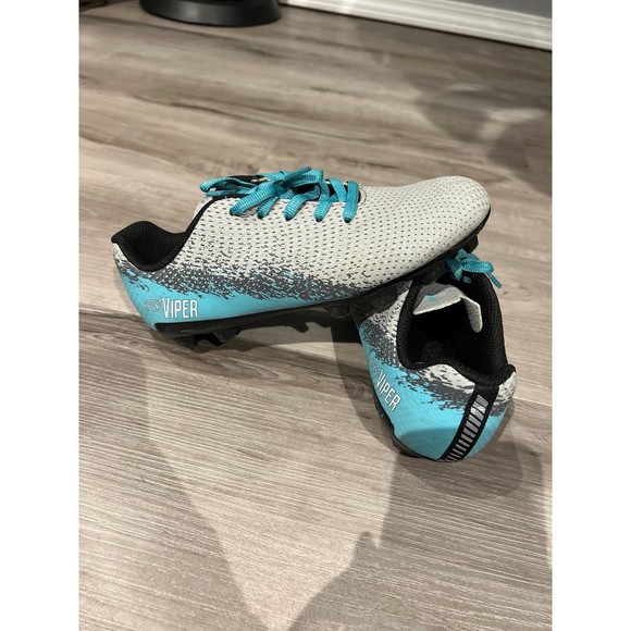 DSG Soccer Kids Cleats Speed Viper - Size 2 Gray/Teal - Picture 2 of 8